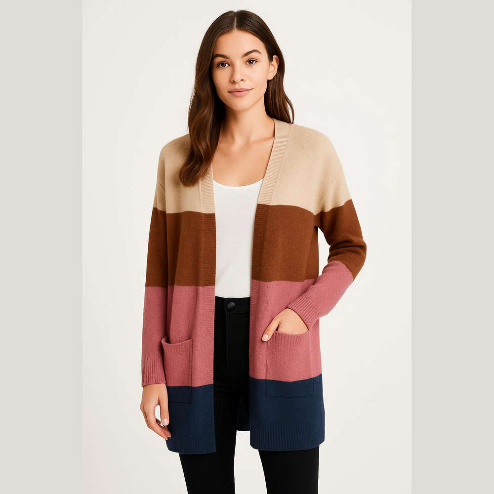 NWOT Madewell Striped Cardigan Striped Sweater in Coziest Yarn, XS, Multicolor